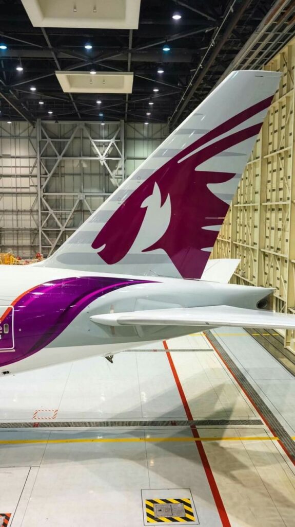 Qatar airways new tail logo Qatar Airways Airlines Review